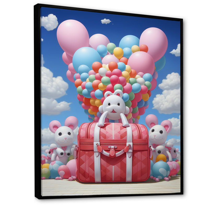 «Playful Ballons», sac à main, Cadre flottant noir, H 44 po x l 34 po