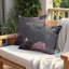 Ensemble de housses de coussin en velours floral avec broderie en velours - Décoration de Noël 14 x 20 pour lit, chambre et chambre