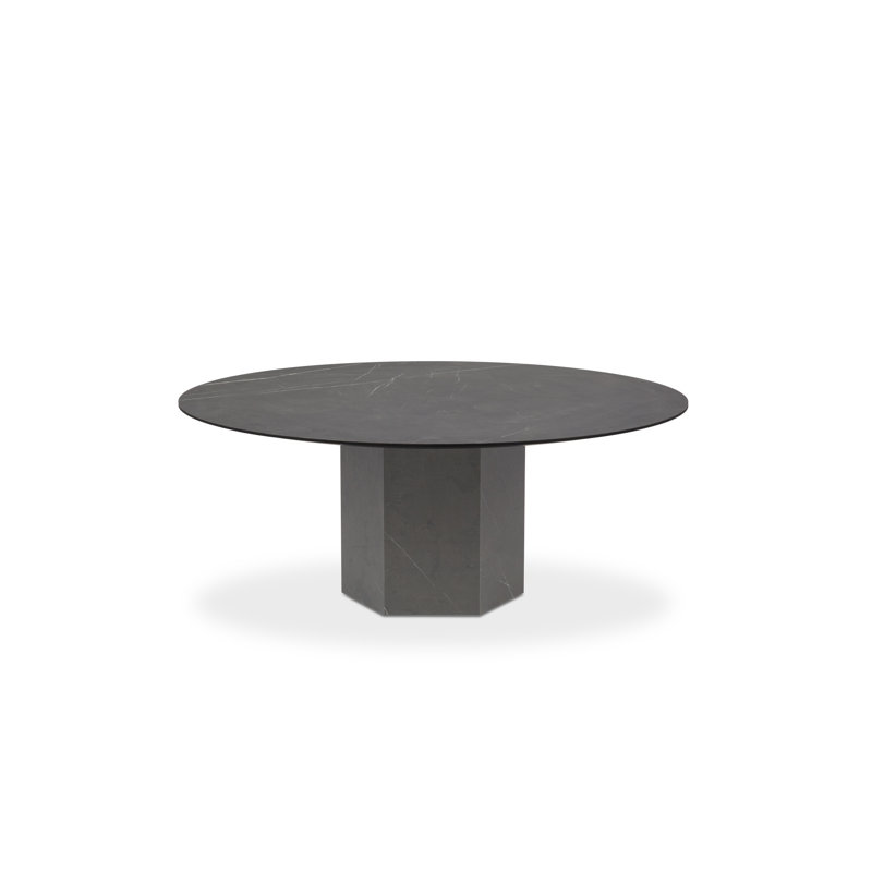 Chrissean Pedestal Coffee Table, Grey