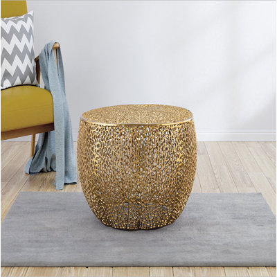 Table basse ronde en aluminium