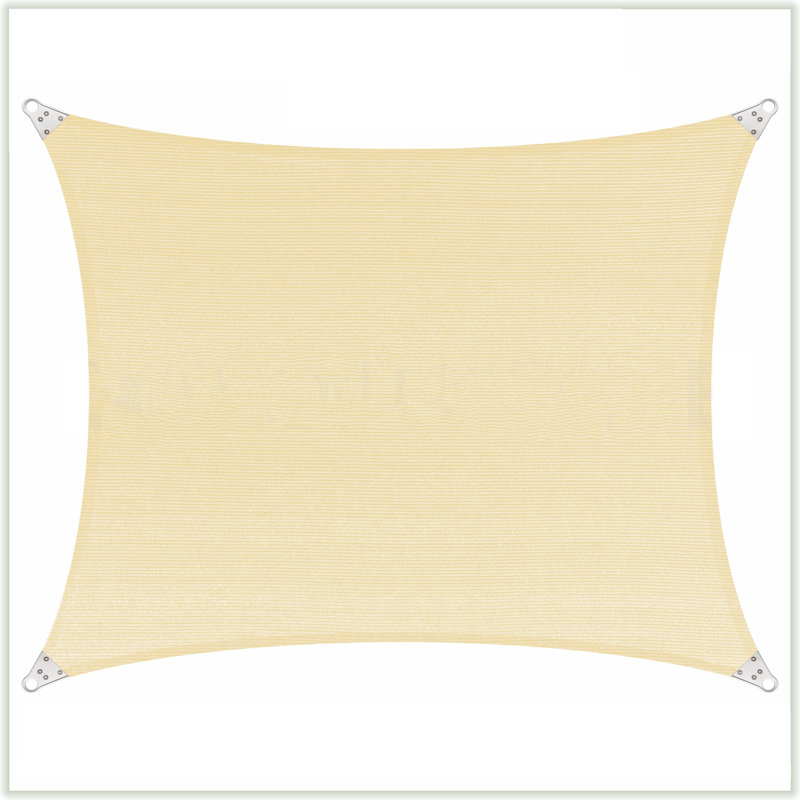 Toile d'ombrage rectangulaire renforcée 20 'x 24' Super Ring, Beige, 20' W x 24' L