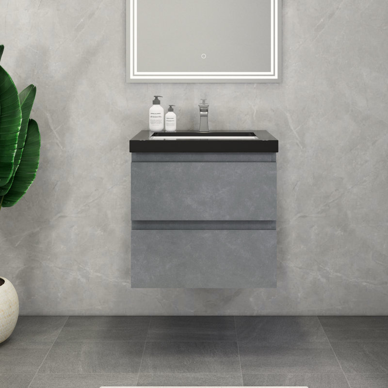 Ensemble de meuble-lavabo simple 24 po McConnico, Gris ciment