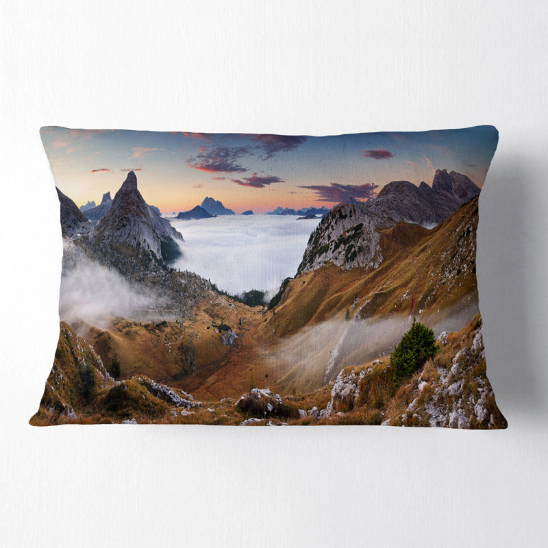 Coussin lombaire imprimé paysage d'été