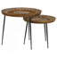 Table gigogne 2 pièces miel et noire