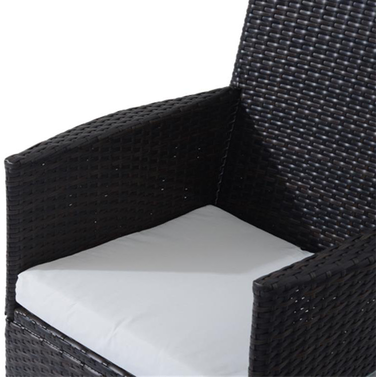 Basilica 3 Pieces Rattan Bistro Set, Wicker Garden Furniture Set, Brown