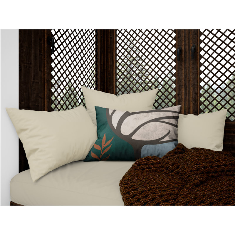 Housse de coussin d'extérieur carré Winston, 14 po x 20 po, Émeraude, Rectangle