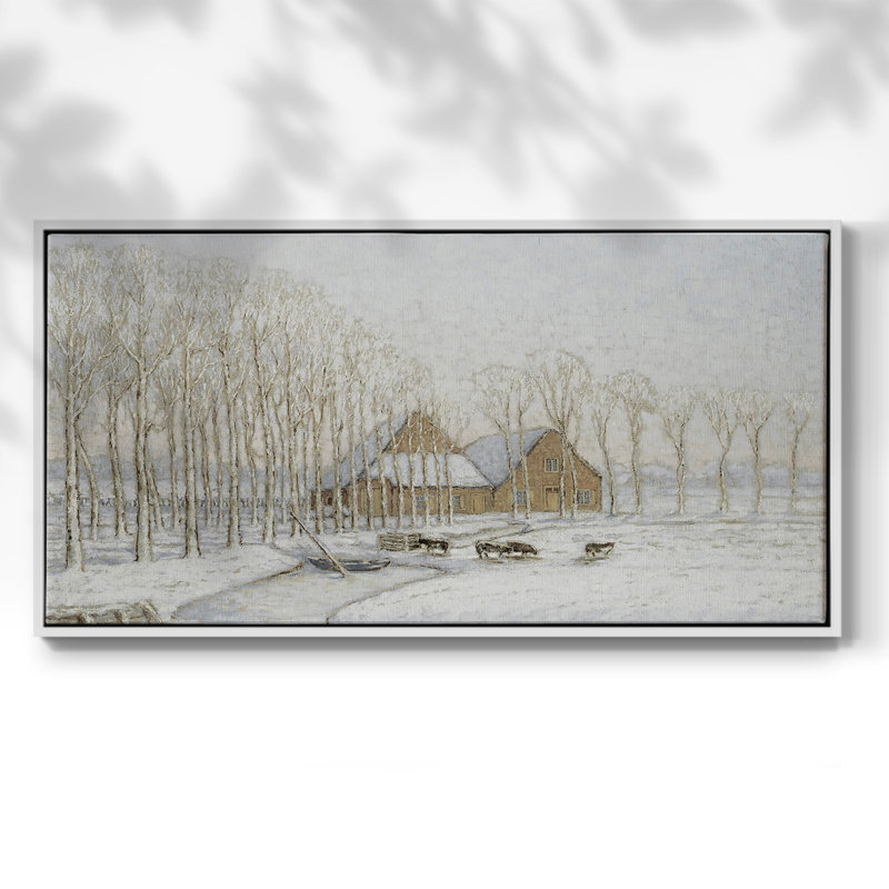 Série paysage - CDVI - Toile tendue avec châssis encadré - Prêt à être accroché, H 21 po x l 41 po, Blanc