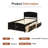 Wood Twin Size Platform Bed With 2 Drawers-1185757067
