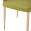 Paire de chaises de salle à manger - Structure confortable en tissu et fer robuste avec finition en bois 2 pièces