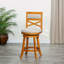 Tabouret pivotant à dossier en X de 30 po de hauteur, siège en tissu beige-2111244391-2111244409