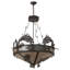 Luminaire suspendu en bronze 6 lumières Gerling