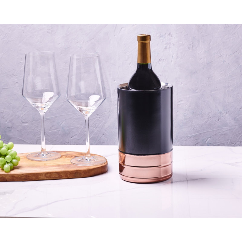 Nusbaum Stainless Steel Wine Bucket, Black/Copper