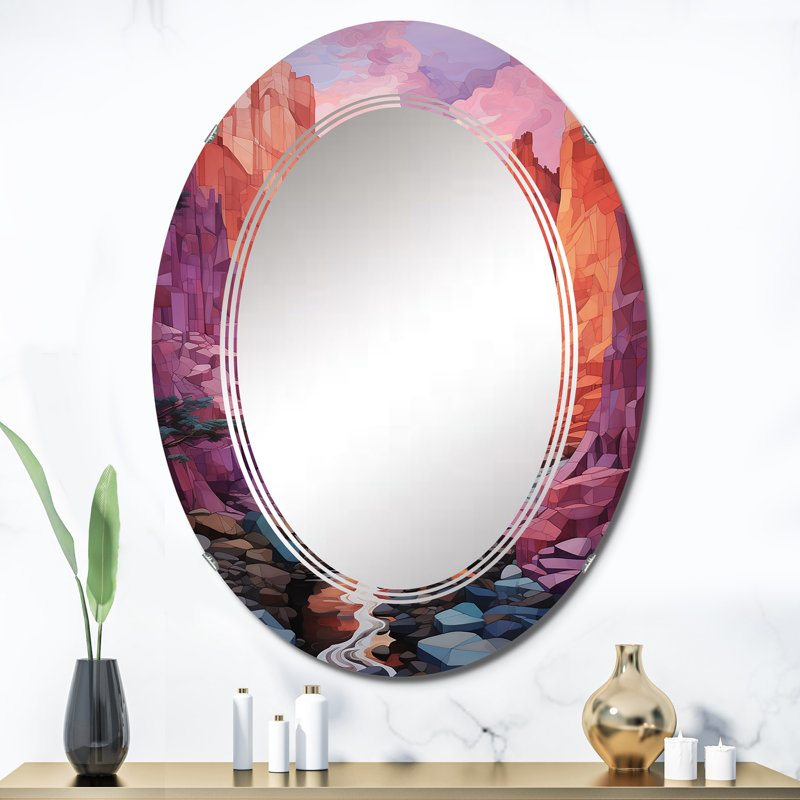 Miroir mural Rosarito - Paysages ovale, 36 po x 24 po