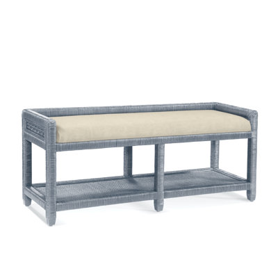 Glinda Wicker Shelves Storage Bench by Birch Lane