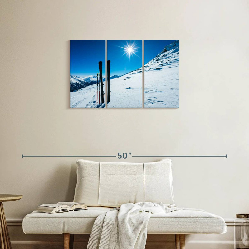 Sireci Sunlit Ski Slope, 20" H x 33" W