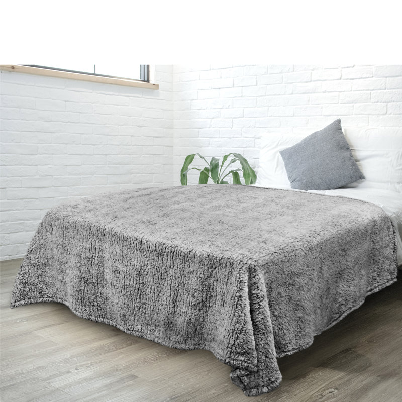 Couverture, 60 po x 80 po, Gris chiné
