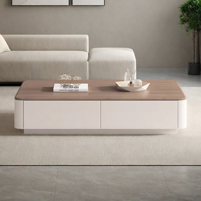 Table basse de style crème simple, H 11,81 po x L 51,18 po x l 27,55 po