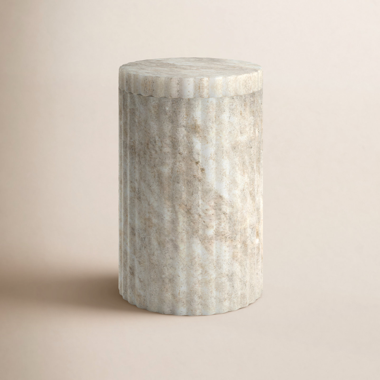 Stoneware Jar, 6" H x 4" W x 4" D, Brown