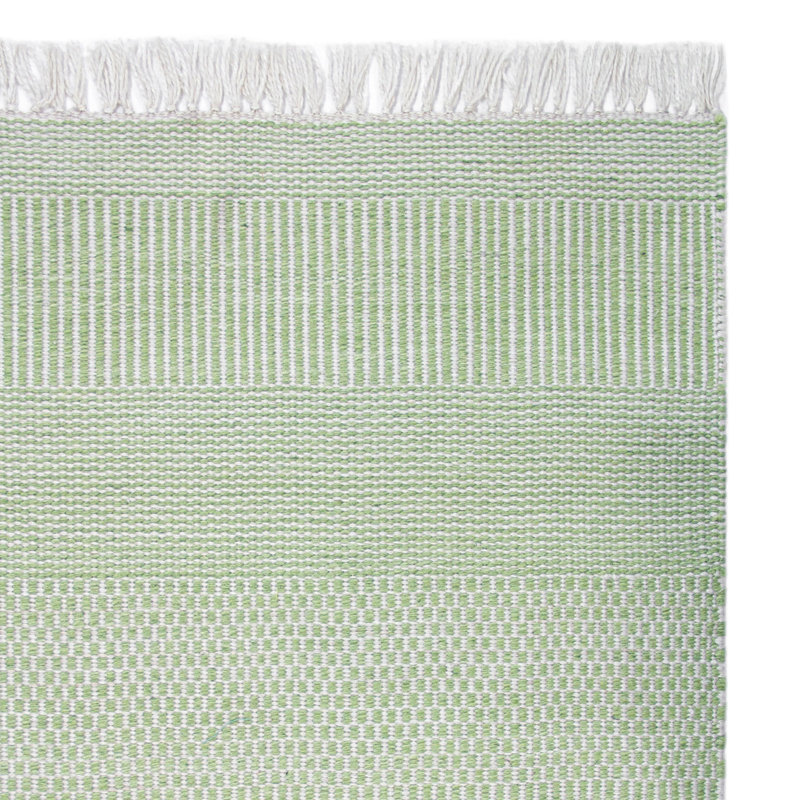 Somner Handmade Flatweave Spring Indoor / Outdoor Area Rug, Rectangle 5' x 8', Green