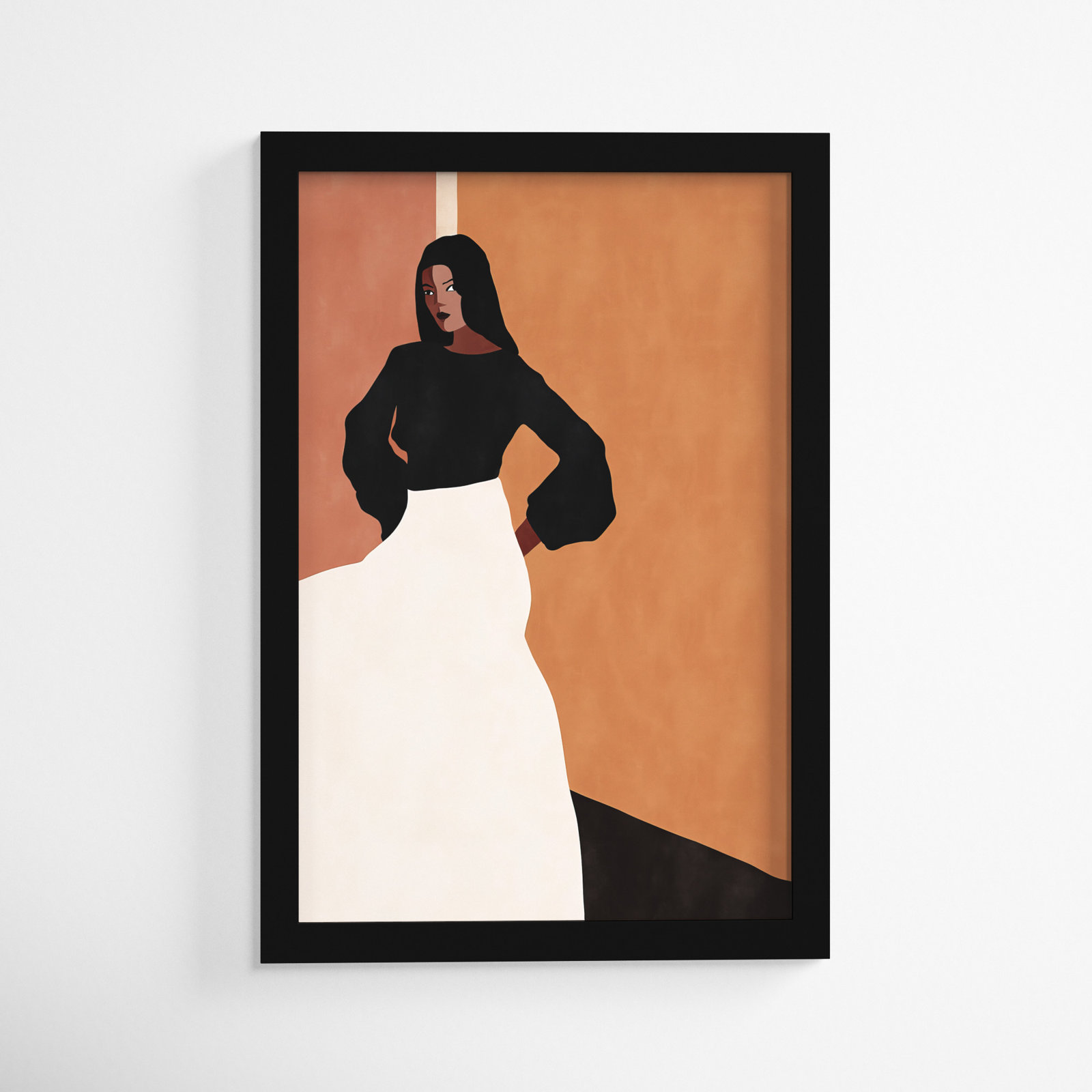 Sevile by Alexander Ginzburg, 18" H x 13" W, Black Framed