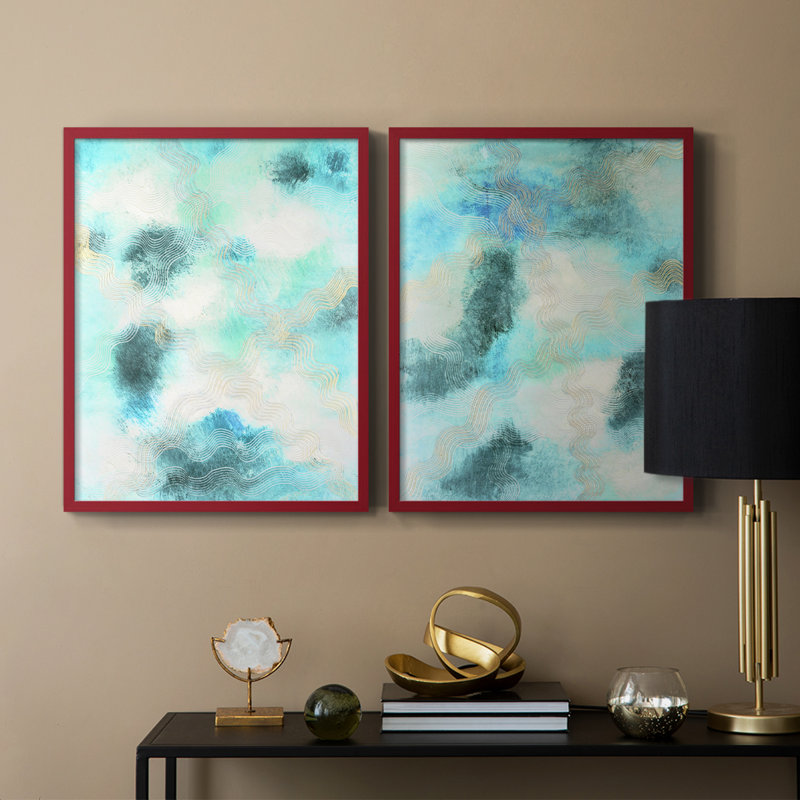 Impression encadrée Blue Shift I-Premium - prête à être accrochée - aucun clou requis - aucun clou requis, H 11 po x l 18 po