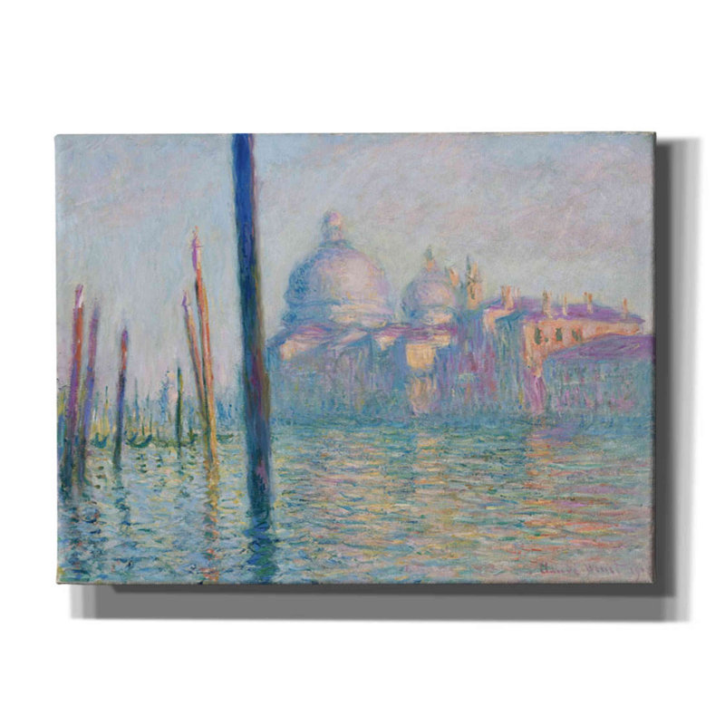 «Le Grand Canal» par Claude Monet, art mural sur toile, H 12 po x l 16 po