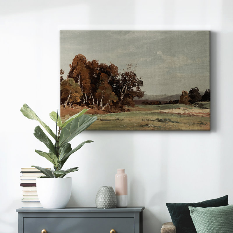 Paysage rétro - cmxxiv, H 13 po x l 19 po x P 1,5 po, Toile tendue