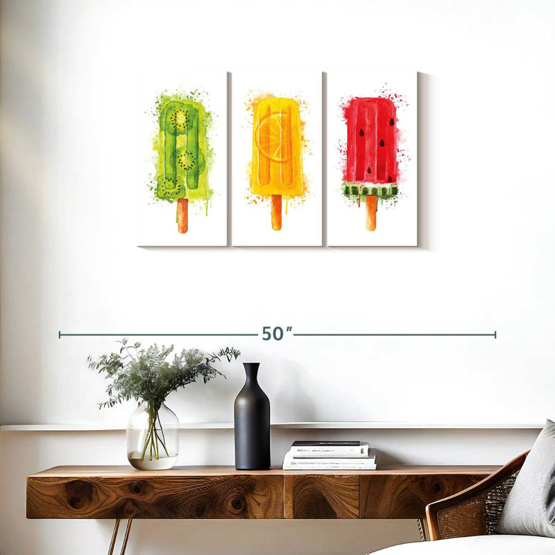 Yarlin Fruity Popsicles Splatter, 20" H x 33" W