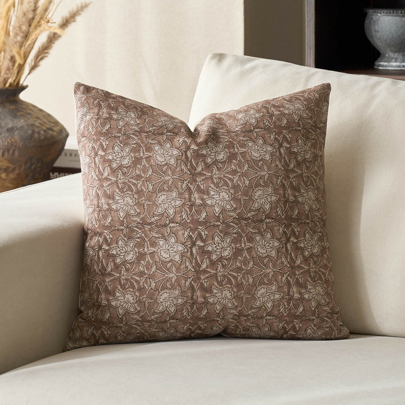 Housse de coussin Pienza, 20"H x 20"W, Brown