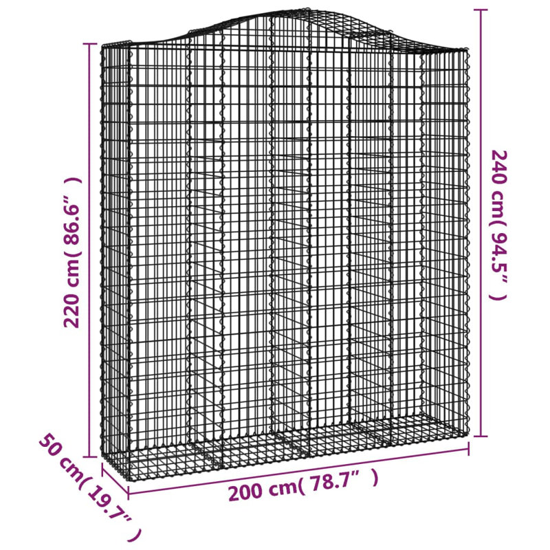 Border Fencing, 240cm H x 200cm W x 50cm D