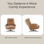 Fauteuil inclinable et pivotant en cuir véritable Danva-101479846