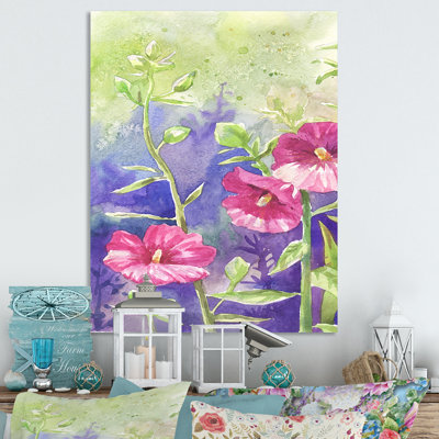Floraison de la mauve mauve en fleurs