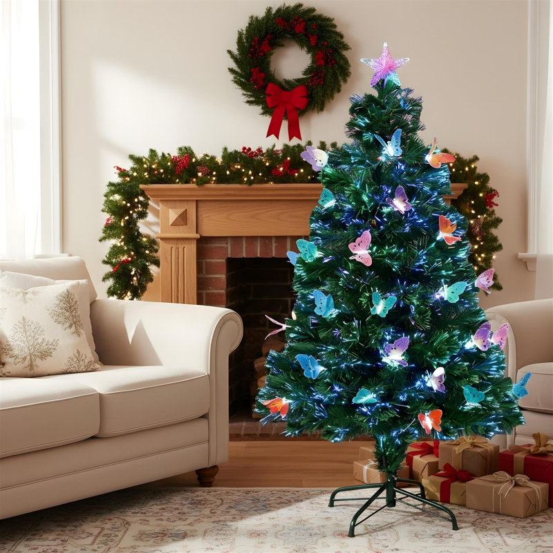 Lighted Artificial Christmas Tree, 6 ft.