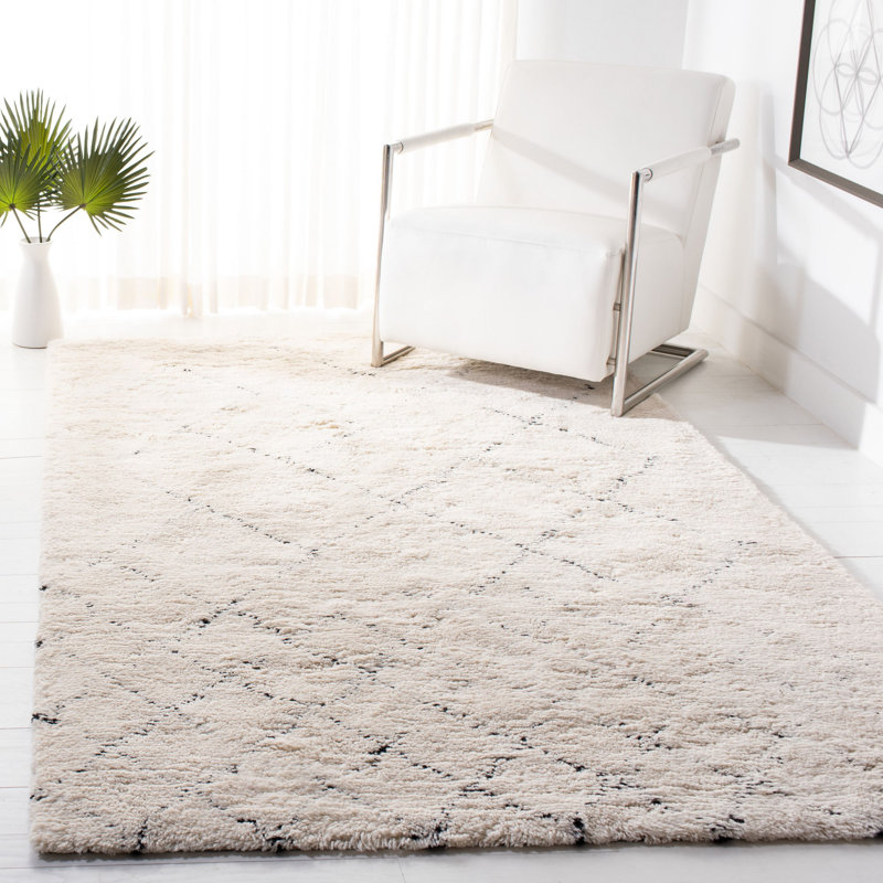 Powell Hand Tufted Wool Geometric Rug, Rectangle 4' x 6'