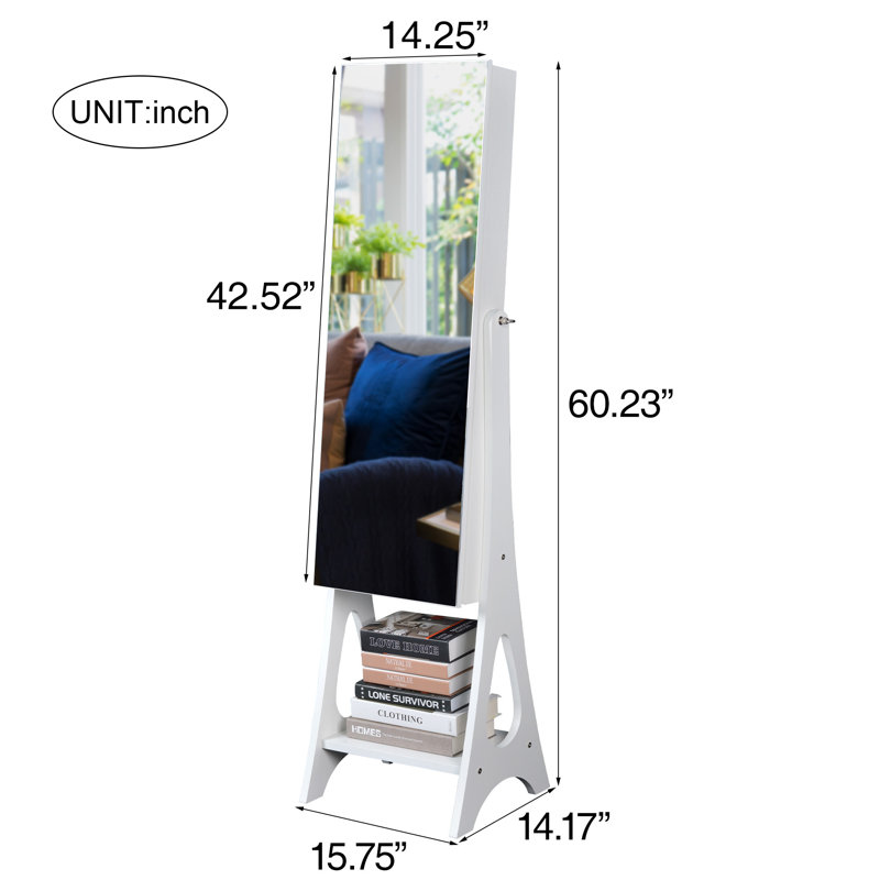 Armoire à bijoux avec miroir