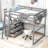 Evo 2 Drawer Loft Bed with Built-in Desk and Shelves-909714331-921547986