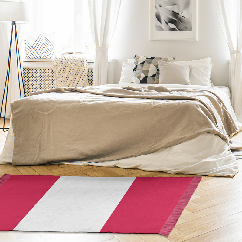 Rouge/blanc tapis