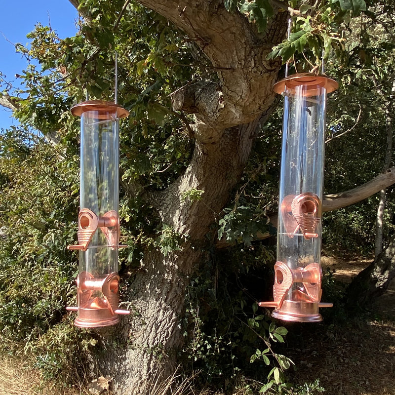 Garlen Metal Hanging Tube Bird Feeder