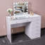 Bureau de maquillage pour coiffeuse avec miroir à lumières RVB
