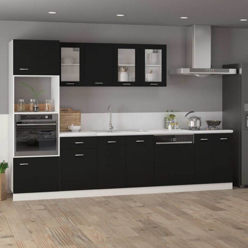 Hanging Glass Cabinet Lyon, Black