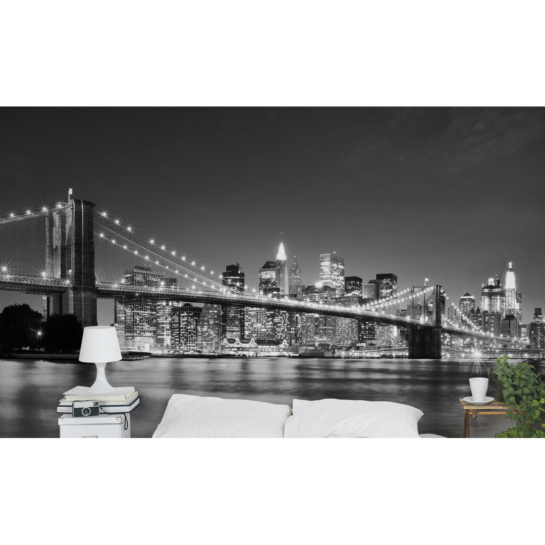 Matte Tapete Nighttime Manhattan Bridge II 2,55 m x 384 cm