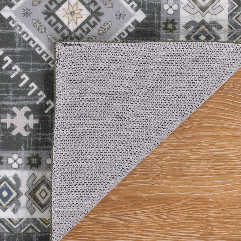 Tapis de cuisine antidérapant lavable à la machine (ensemble de 3), Gris