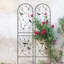 Ensemble de 2 treillis de jardin en métal 86,7 po x 19,7 po antirouille pour l'extérieur-1770035111