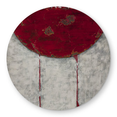 Red Half Circle Rug | Industrial Living Room Outdoor Decor