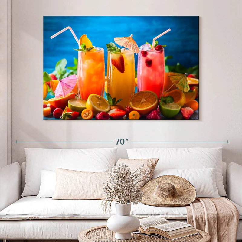 Yarlin Summer Fruit Juices, 34" H x 51" W