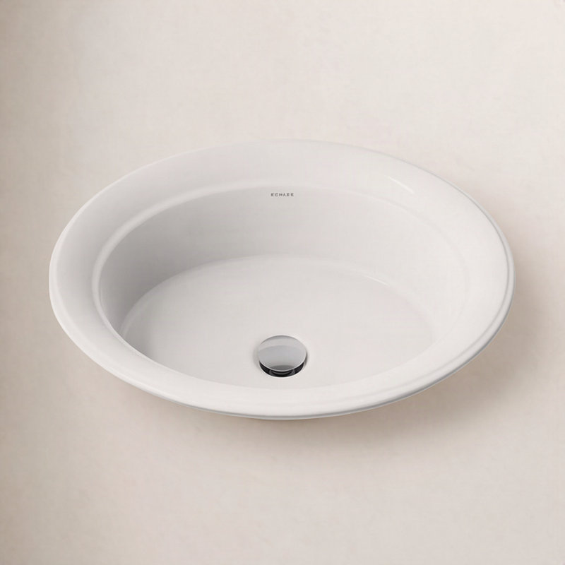 Artifacts 21 In. Oval Drop-In Bathroom Sink