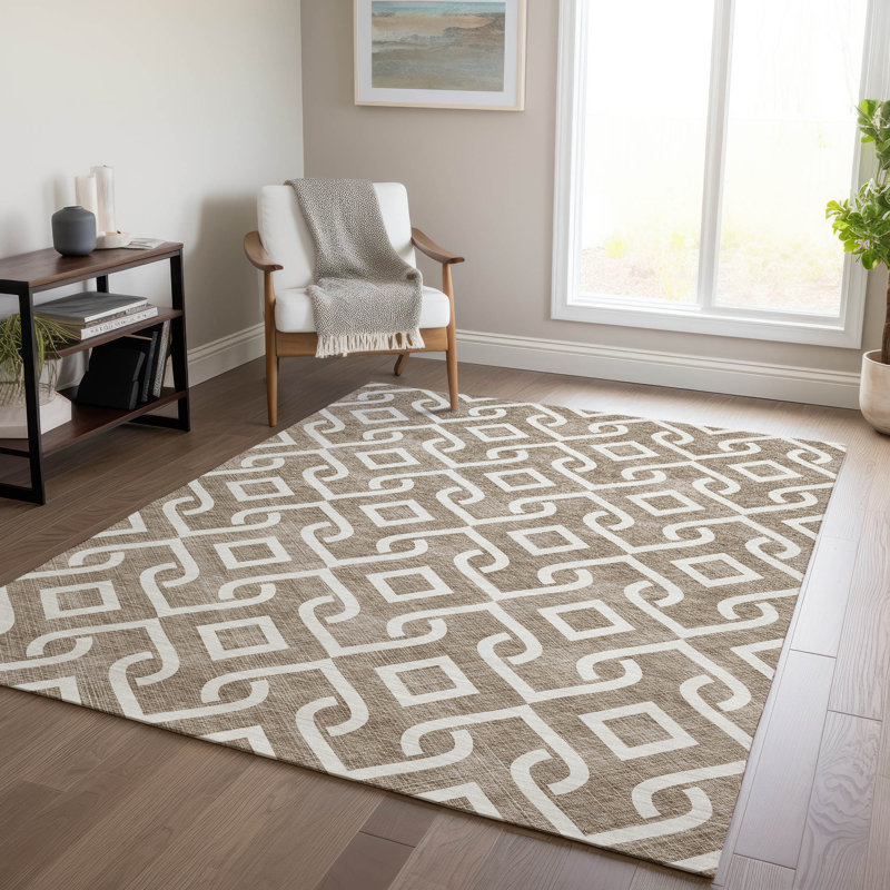 Kaylani Geometric Indoor / Outdoor Rug, Rectangle 3' x 5'