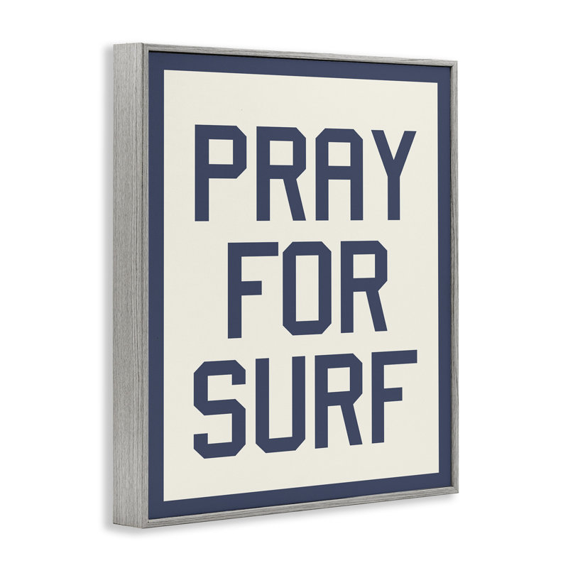 «Trinx Pray For Surf», art de la giclée encadrée par Daphne Polselli, H 30 po x l 24 po x P 1,5 po