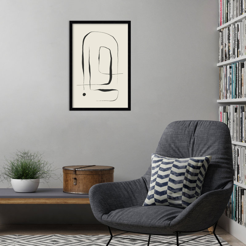«Galya The Point No 2» par Treechild, impression sur bois encadrée, Noir, H 25 po x l 17 po