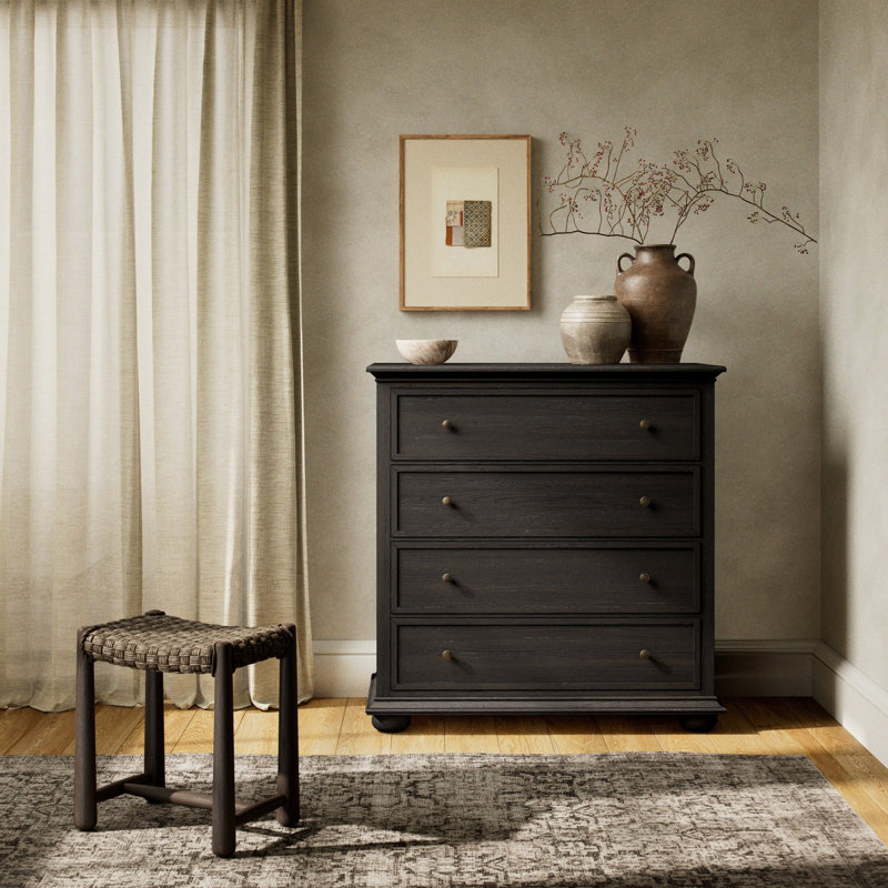 Geoffrey Tall Dresser, Smoked Black